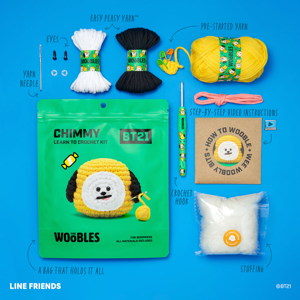 BT21★CHIMMYグッズ33点セット＋4点追加＋ 更に3点追加♡おまけ付き♡ CHIMMY Crochet Kit | The Woobles