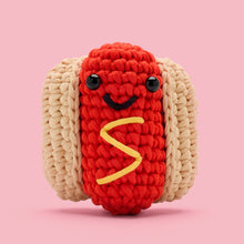 Load image into Gallery viewer, Frank the Hot Dog Crochet Kit