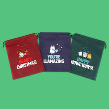 Load image into Gallery viewer, Holiday Drawstring Gift Bags
