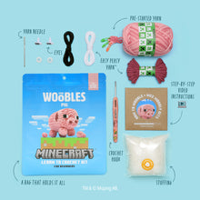 Load image into Gallery viewer, Minecraft Pig Crochet Kit