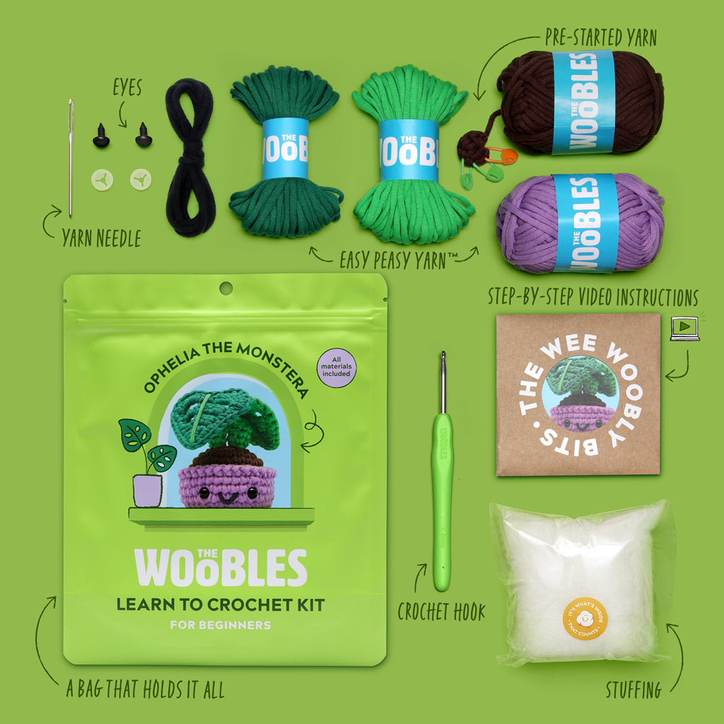 Ophelia the Monstera Plant Crochet Kit | The Woobles