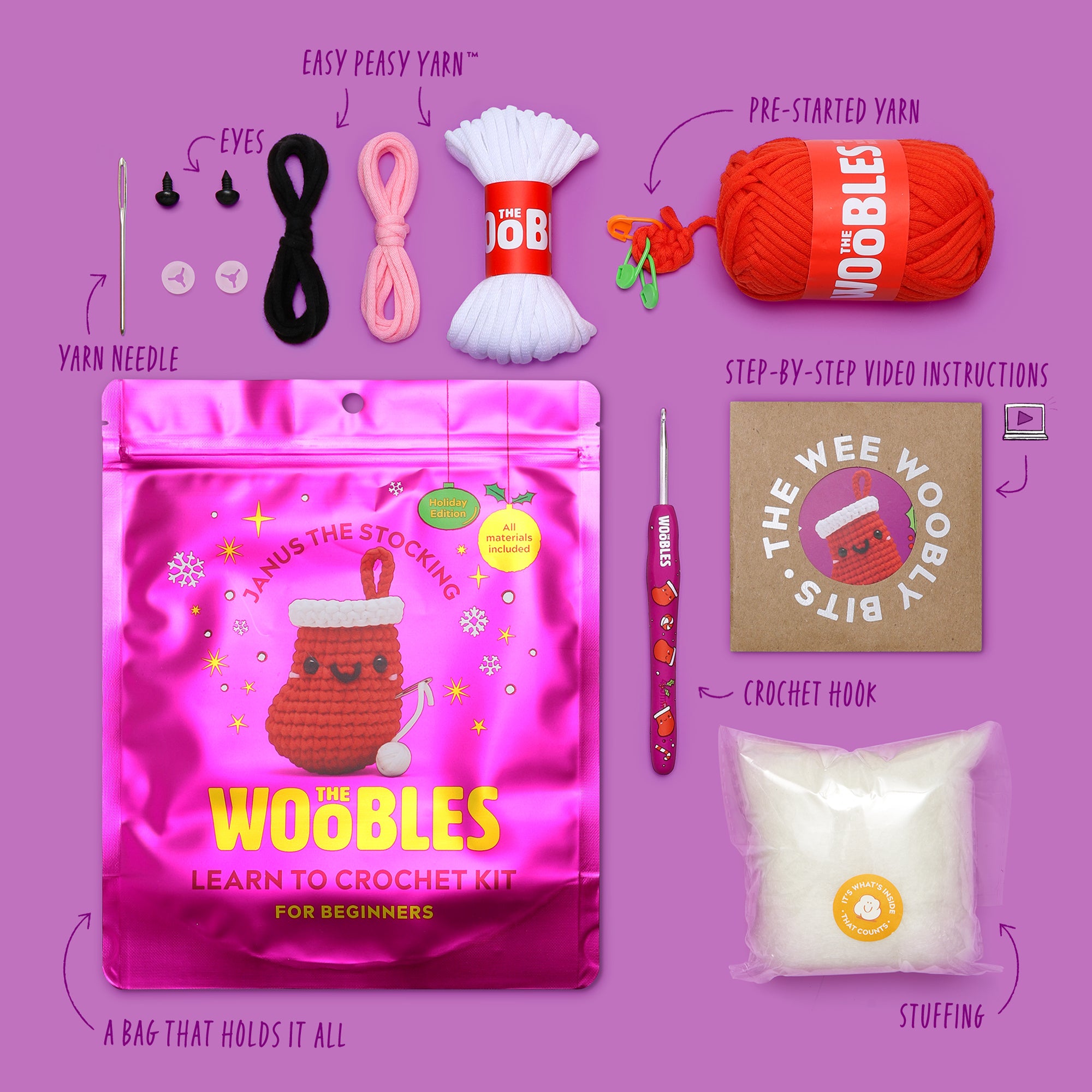 Janus the Stocking Crochet Kit | The Woobles