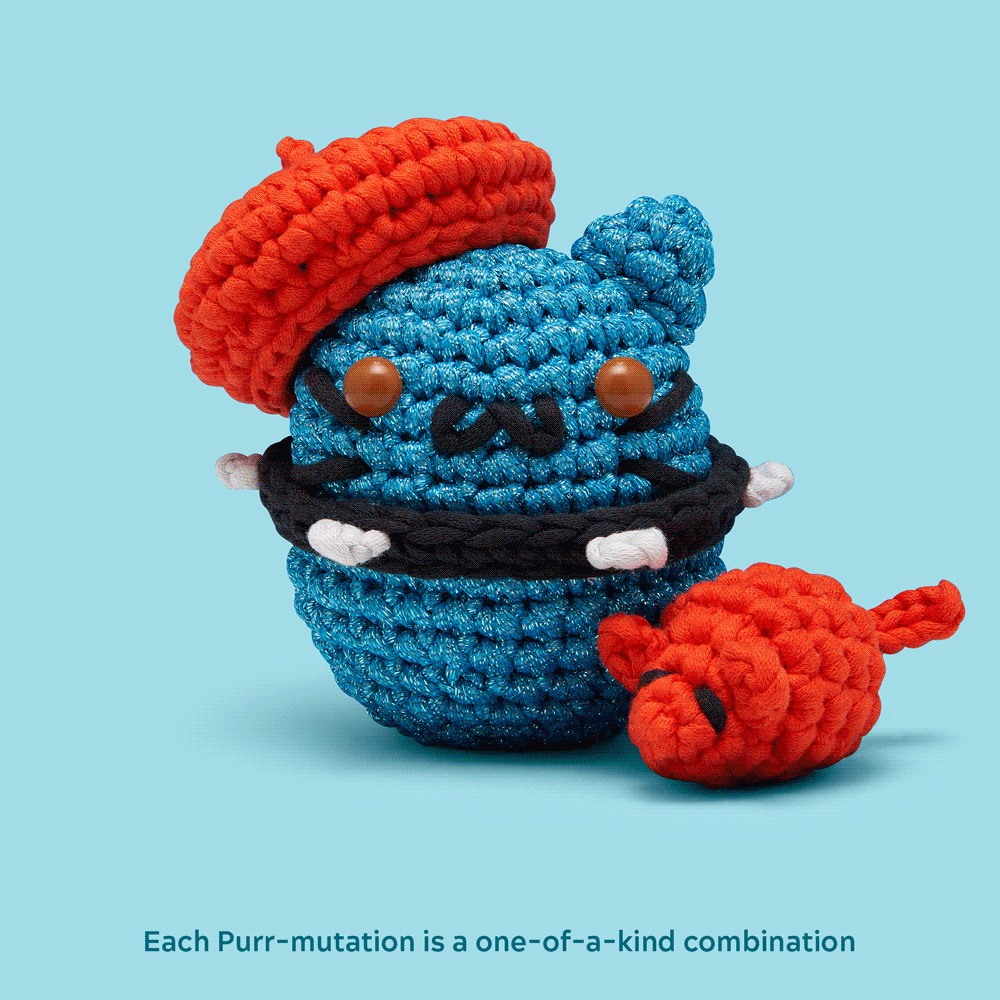 One-of-a-Kind Purr-Mutation Crochet Kit | The Woobles
