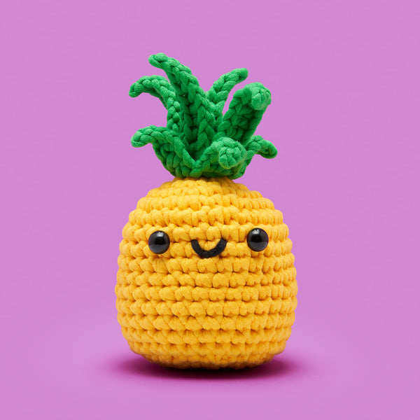 crochet pineapple planter The Woobles Pinya The Pineapple Crochet Kit