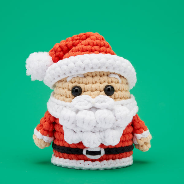 Weloille Santa Claus Crochet Cute Deer Christmas, Crochet Kit For