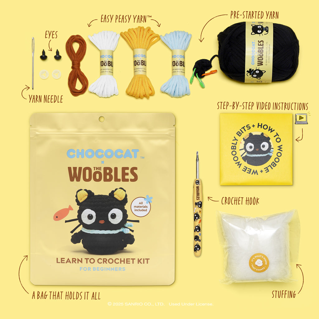 Chococat™ Crochet Kit for Beginners | The Woobles