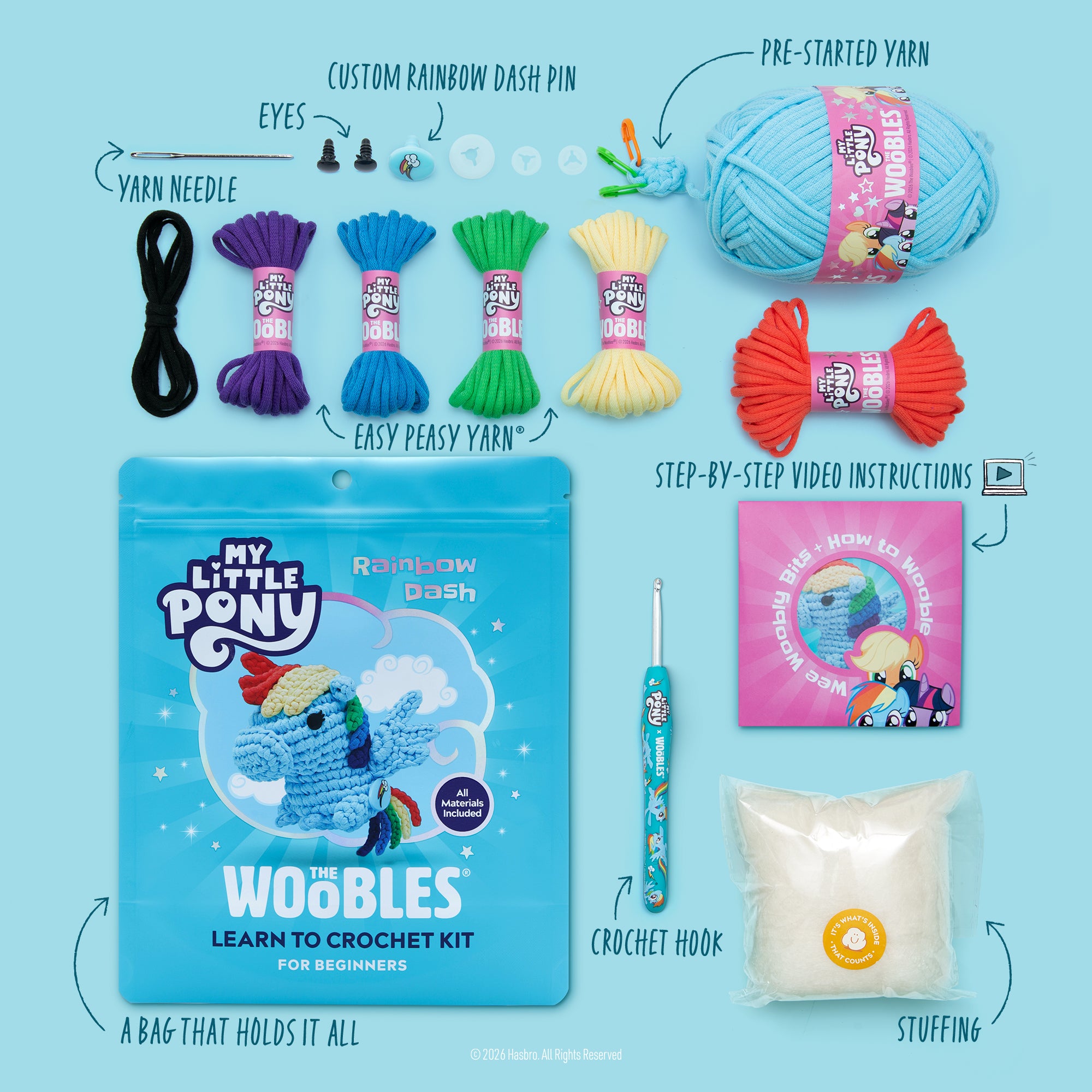 Rainbow Dash Crochet Kit | The Woobles