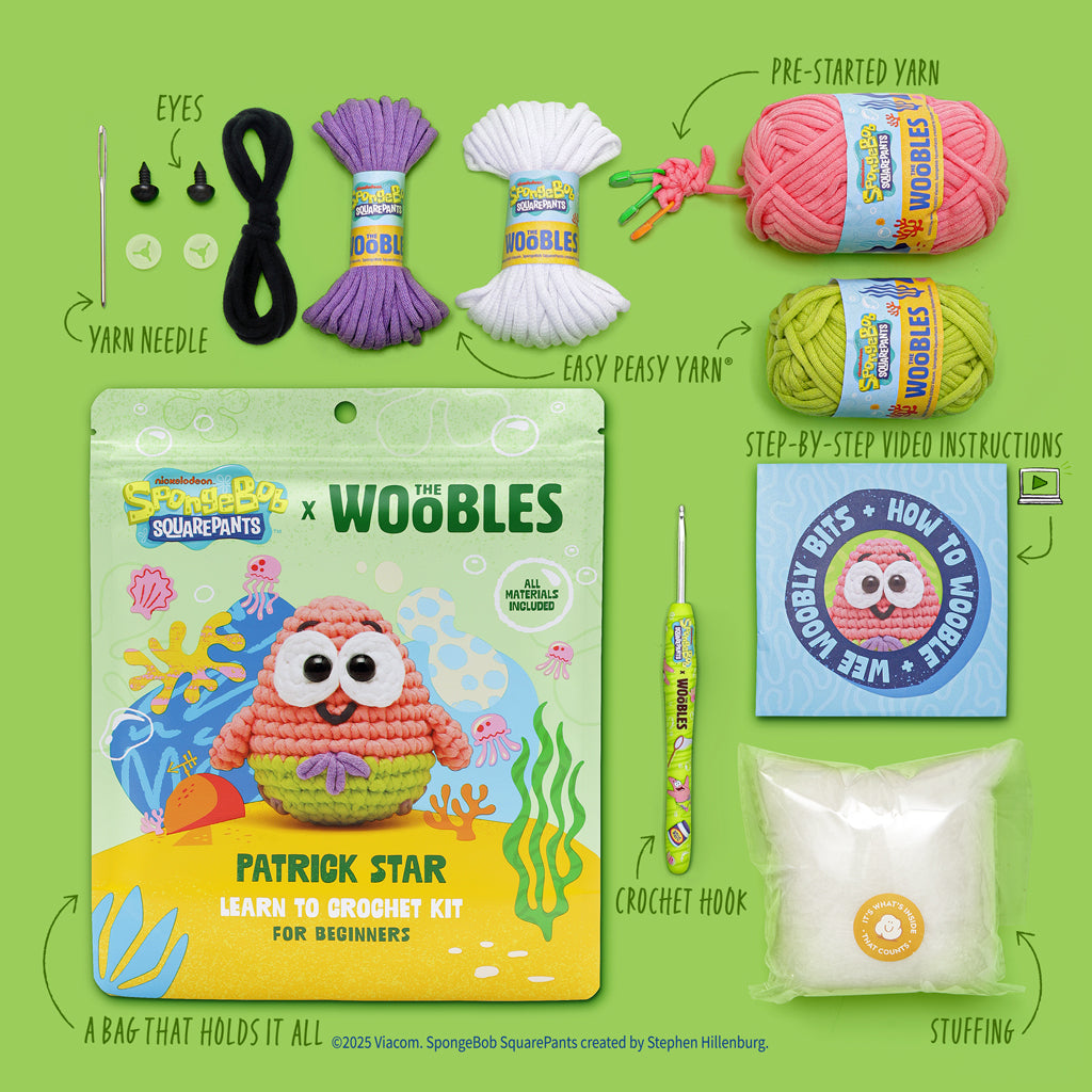 Patrick Star Crochet Kit | The Woobles
