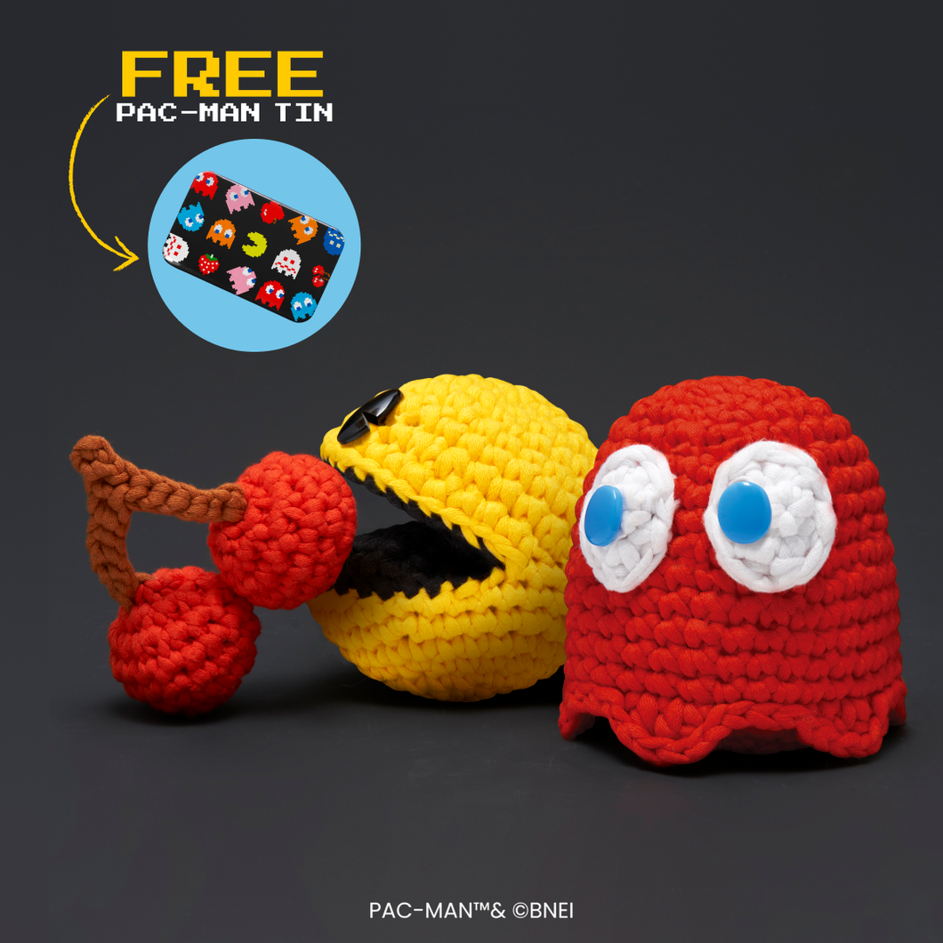 WAKO'S / PAC PLUS 5本SET ☆おまけ付 PAC-MAN Crochet Bundle for Beginners | The Woobles