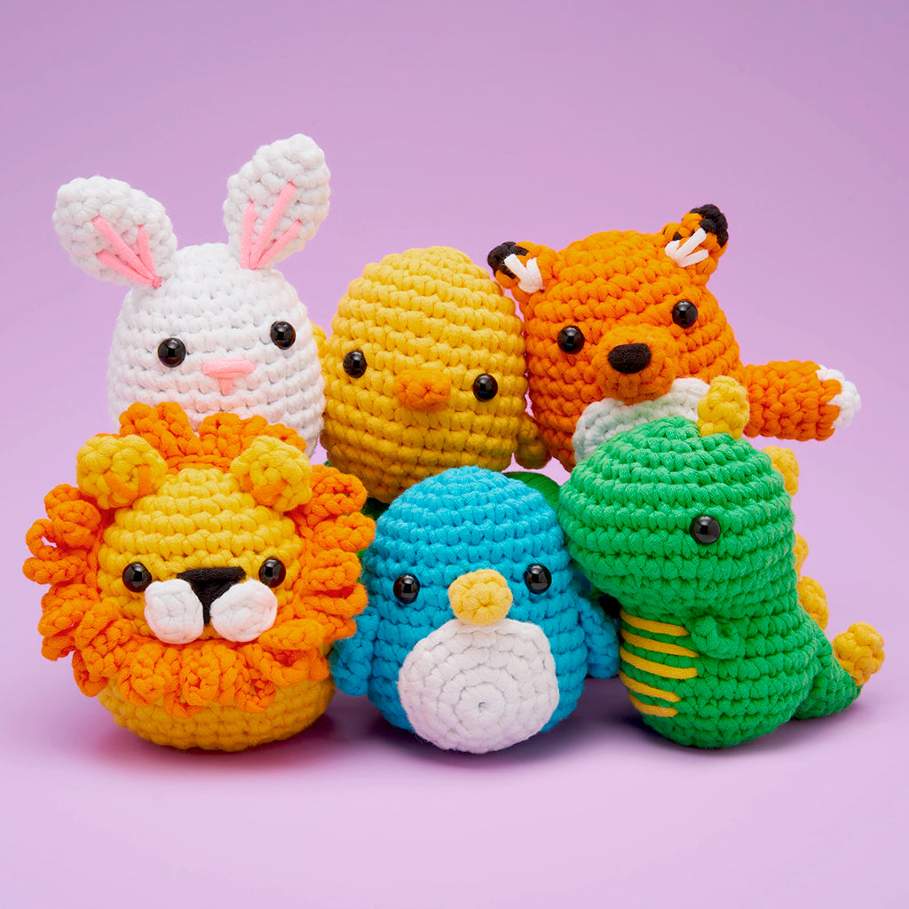 Beginners Crochet Kit, 2 Pack Cute Small Animals Kit for Beginers