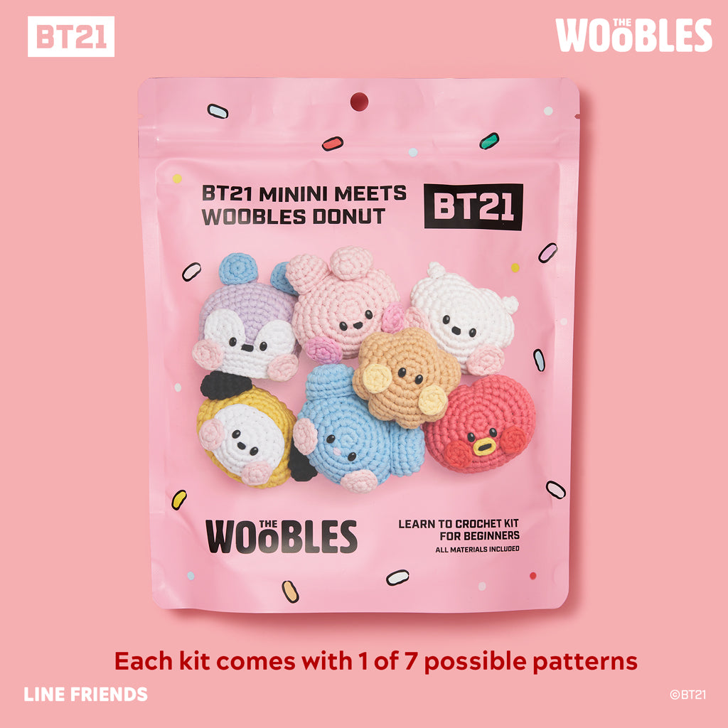BT21 minini Donut Blind Bag Crochet Kit | The Woobles