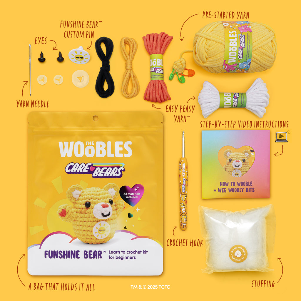 Funshine Bear™ Crochet Kit for Beginners | The Woobles