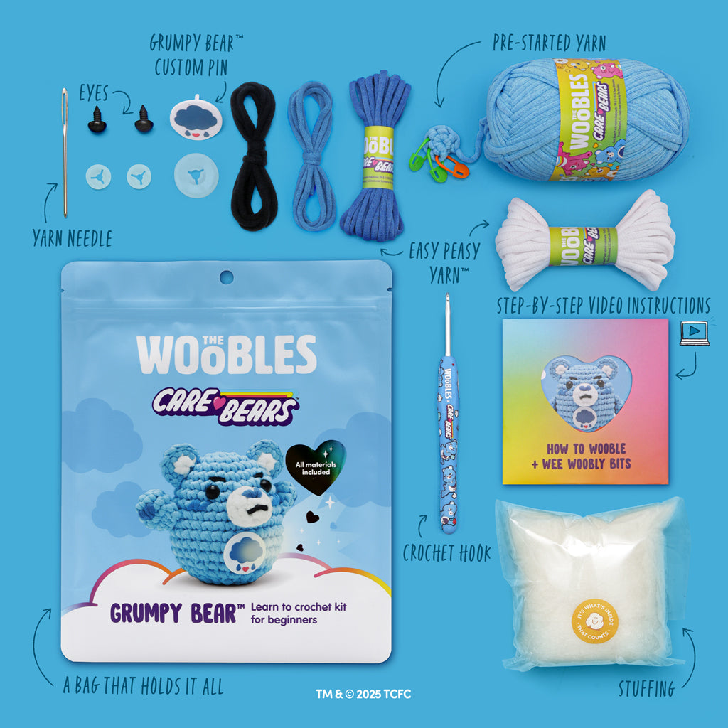 Grumpy Bear™ Crochet Kit for Beginners | The Woobles