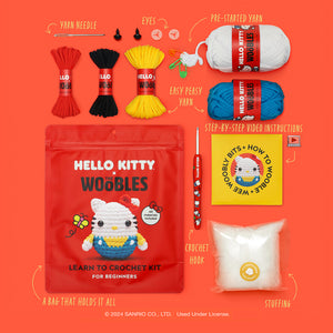 The Woobles Hello Kitty Crochet Kit - Beginners Wooble Crochet Animal Kit Crafts with Easy Peasy Yarn as seen on Shark Tank - with Step-by-Step Video Tutorials (Pochacco The Woobles Hello Kitty Crochet Kit - Beginners Wooble Crochet Animal Kit Crafts with Easy Peasy Yarn as seen on Shark Tank - with Step-by-Step Video Tutorials (Pochacco