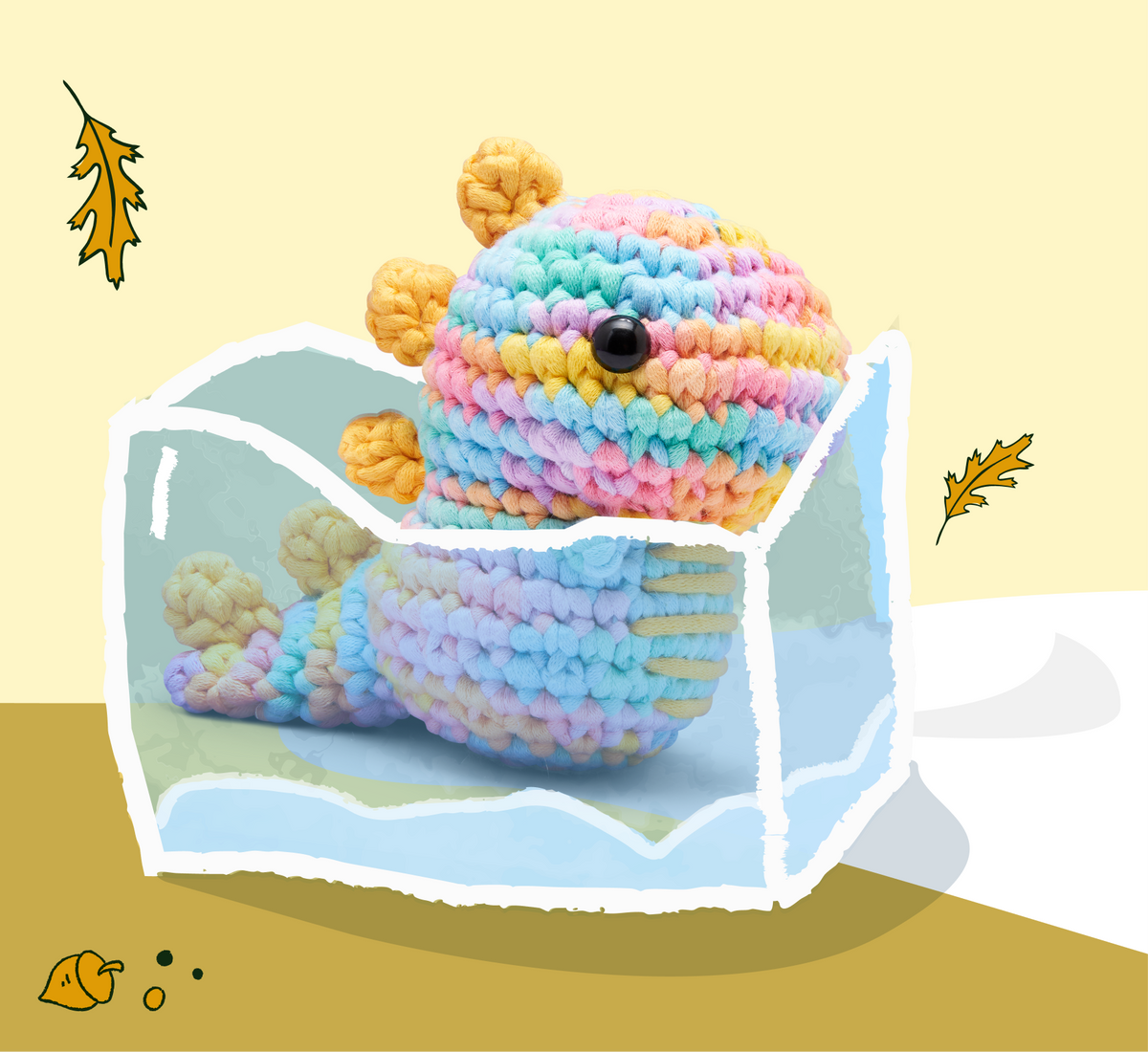 Fred the Dinosaur Pastel Crochet Kit