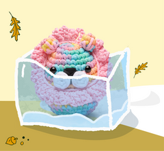 Sebastian the Lion Pastel Crochet Kit