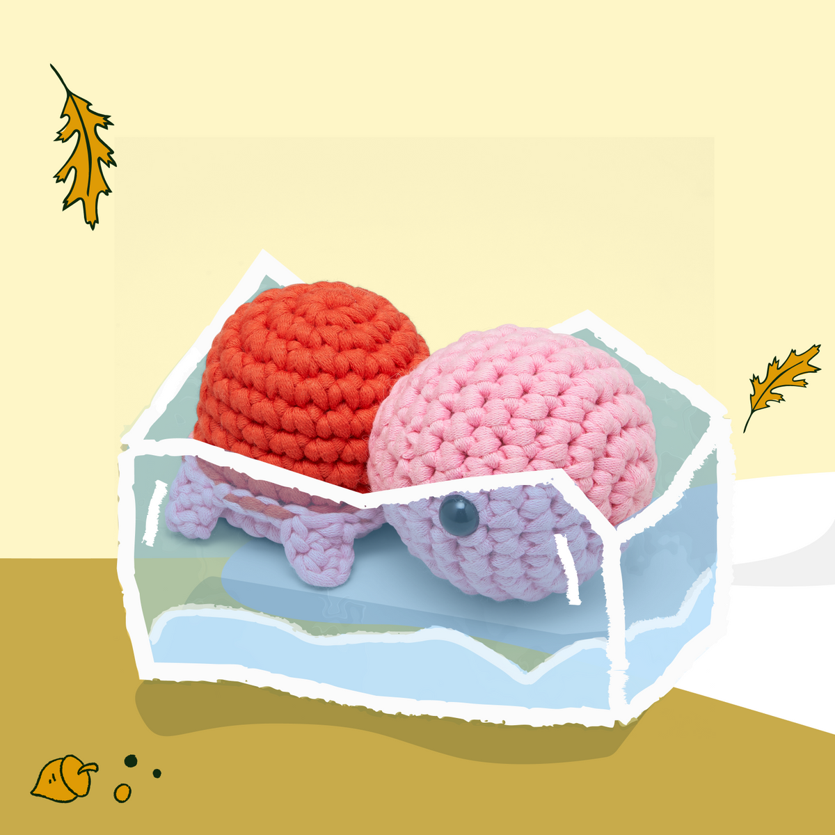Emilio the Turtle Pink Crochet Kit