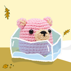 Walter the Bear Pink Crochet Kit