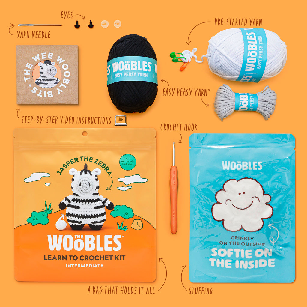 Jasper the Zebra Crochet Kit | The Woobles