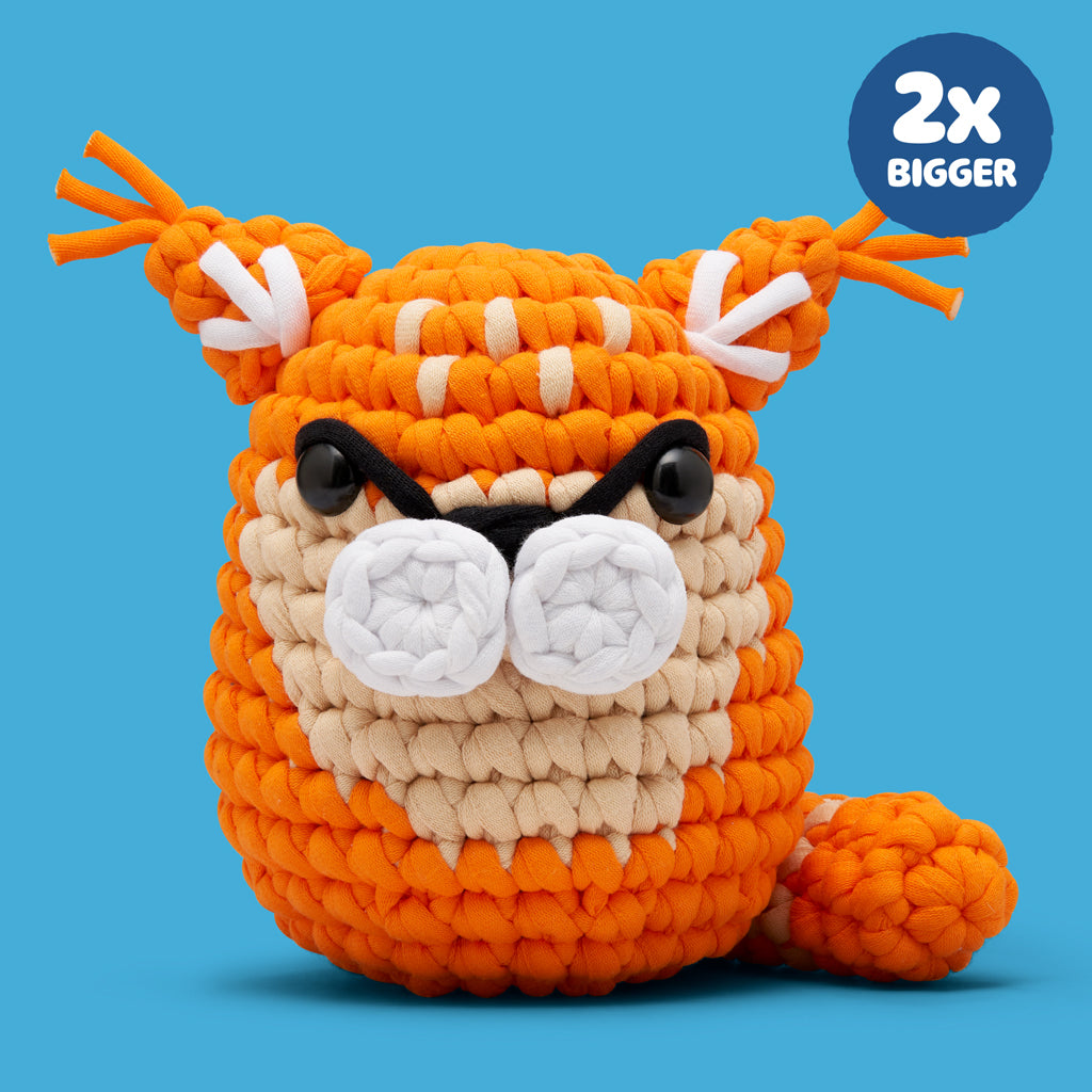 Theo the Jungle Cat Extra Squeezy Crochet Kit | The Woobles