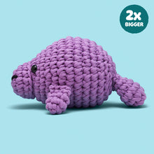 Load image into Gallery viewer, Phyllis the Manatee Extra Squeezy Crochet Kit
