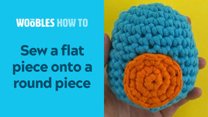 Sew a flat piece onto a 3D piece