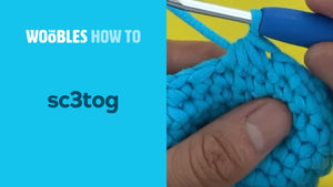 Single crochet 3 together (sc3tog)
