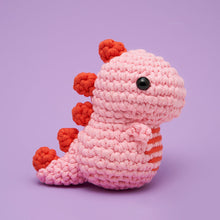 Load image into Gallery viewer, Pink Dinosaur Crochet Kit
