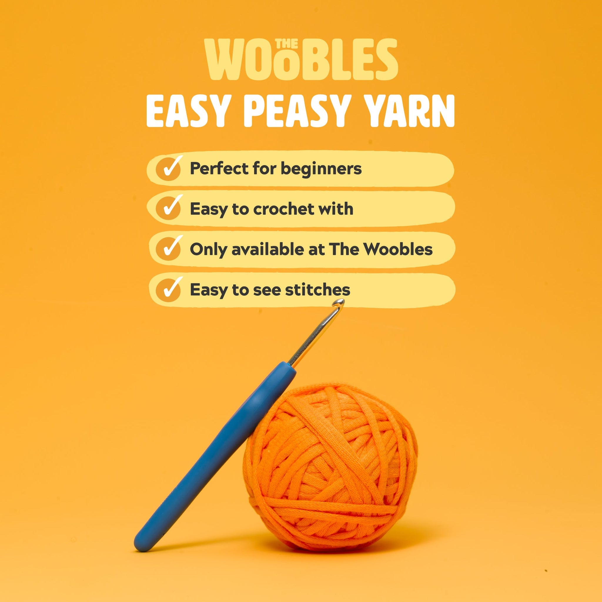 Wobbles Crochet Kit For Beginners Beginner Crochet Kit With Easy Peasy Yarn  Knitting Kit Woobles Crochet Kit DIY With Easy Peasy