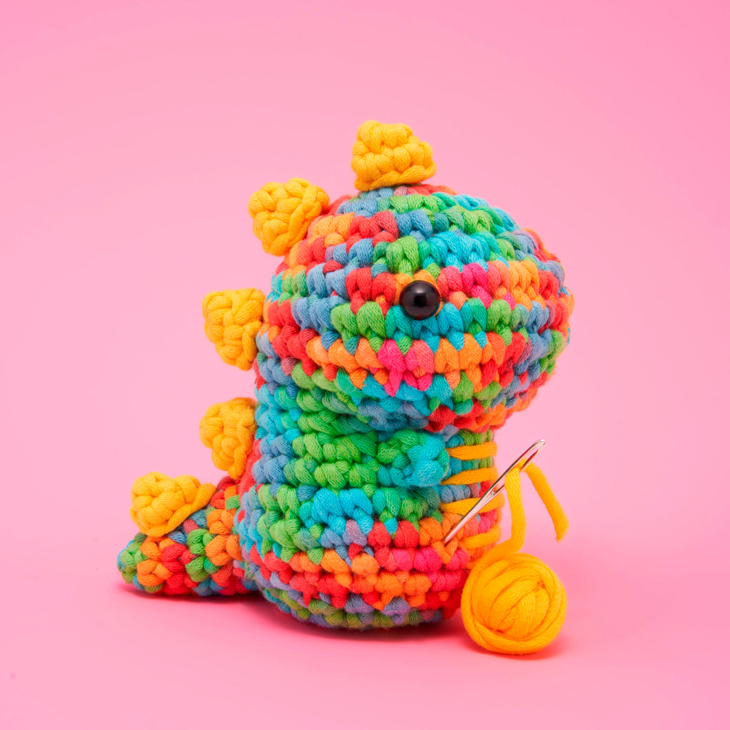 Rainbow Dinosaur Crochet Kit The Woobles